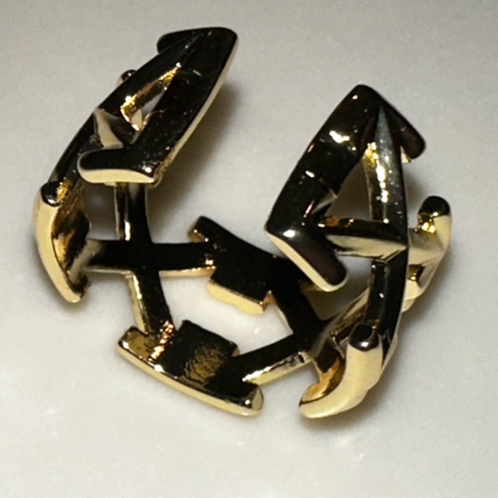 Off White Adjustable Gold Plated Ring - image 2